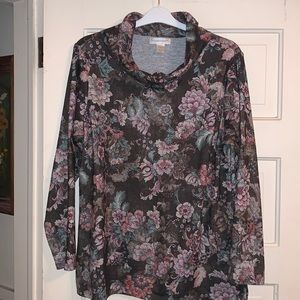 Floral Funnel Neck Top